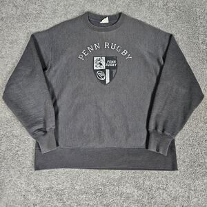 Champion Sweatshirt Mens XL Gray Reverse Weave Penn Rugby Sports Pullover